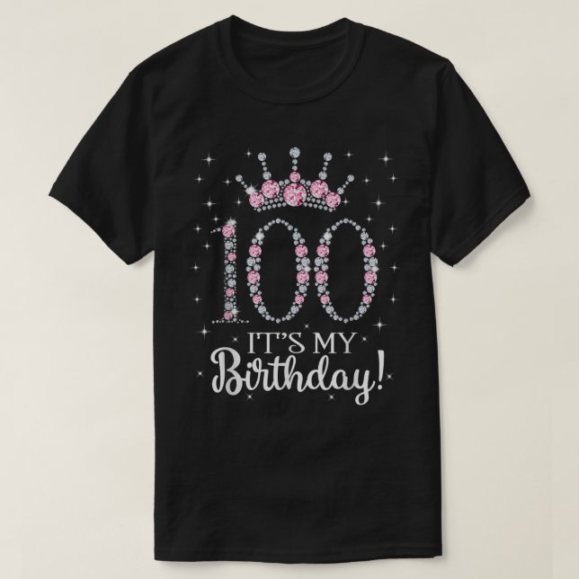 100 Det är min födelsedag 1922 100th Birthday Gift T Shirt (Design framsida)