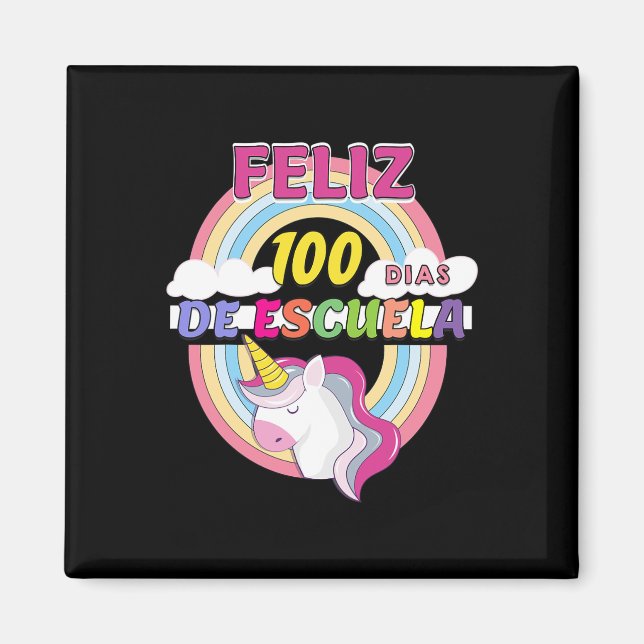 100 dias de Escuela 100-dagars skoltid Magnet (Framsidan)