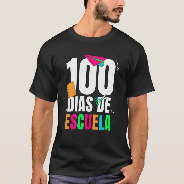100 Dias De Escuela Class Kids 100 Days Of School  T Shirt (Framsida)