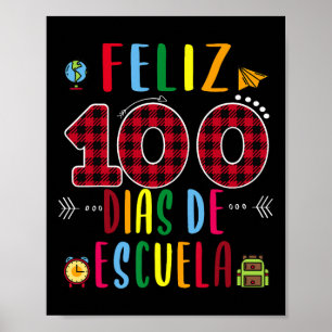 100 dias de la Escuela tre dagar skoltid Poster