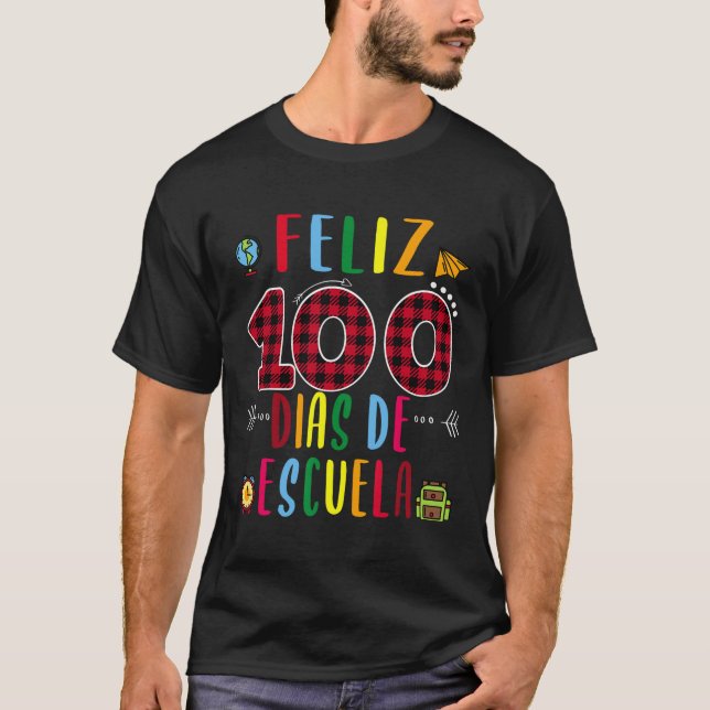 100 dias de la Escuela tre dagar skoltid T Shirt (Framsida)