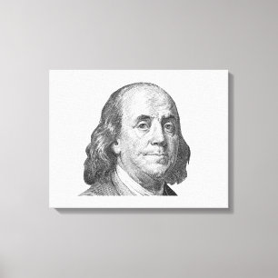 100 dollar, Benjamin Franklin Canvastryck