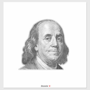 100 dollar, Benjamin Franklin Klistermärken