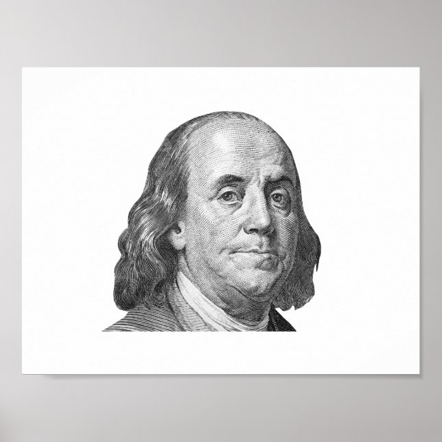 100 dollar, Benjamin Franklin Poster (Framsidan)