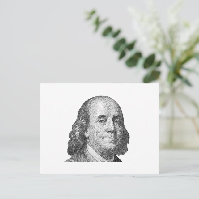 100 dollar, Benjamin Franklin Vykort (Stående Fram)