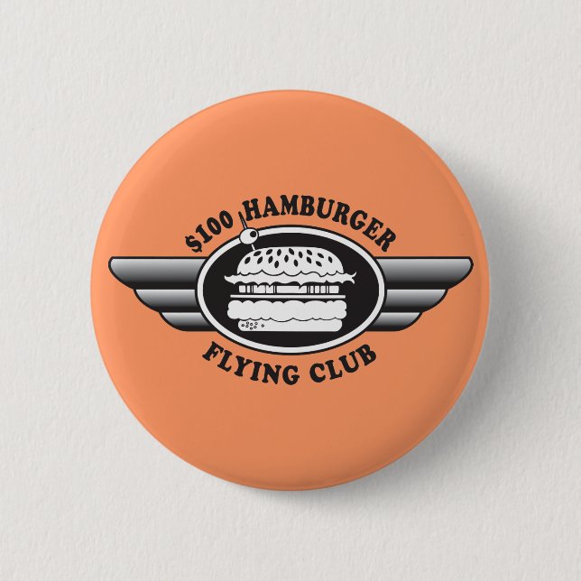 100 dollar Hamburger - Flygande Klubb Knapp (Framsida)