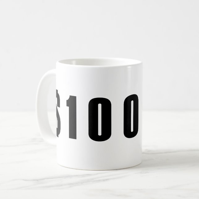 100 dollar kaffemugg (Framsida vänster)