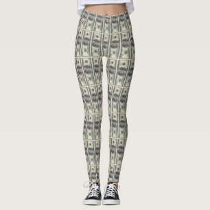 100 dollarräkningar leggings