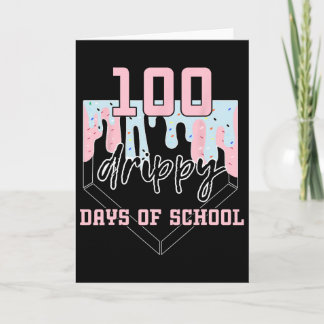 100 Drippy Days Of School Bysebyll Glass Strömmand Kort