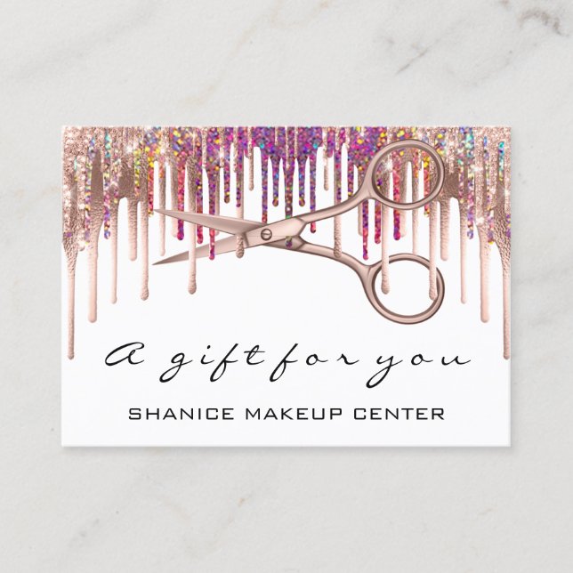 100 drivrutiner för hairdressor-saxar visitkort (Framsida)