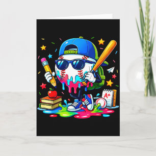 100 droppiga skol dagar baseball glass pojkar kort