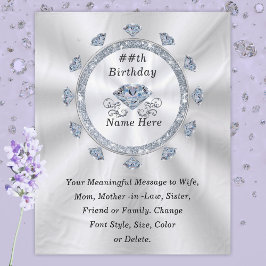 100:e, 75:e, 70:e, 60:e födelsedagen Present for M Fleecefilt