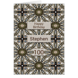 100:e Abstrakten Mandala Design Hälsningskort