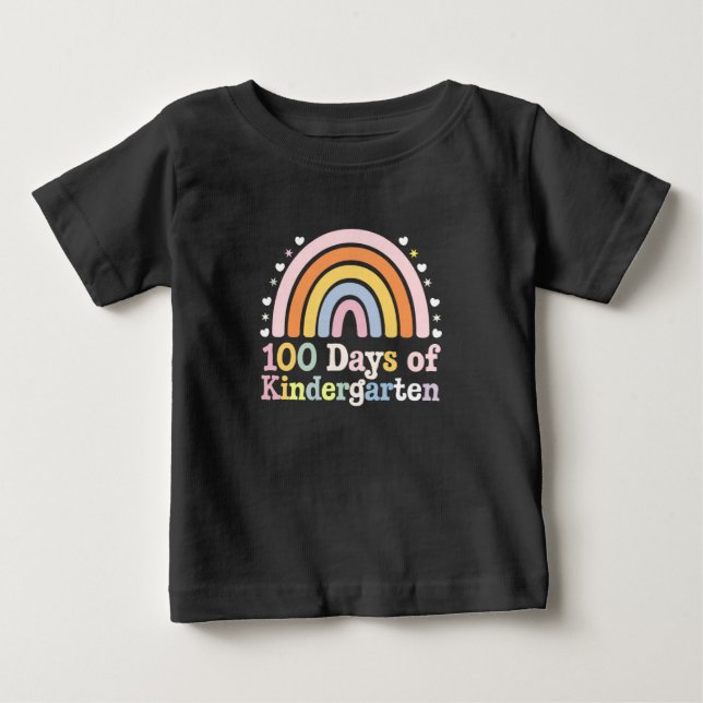 100:e dagen för förskolelärare barn 100 dagar  t shirt (Framsida)