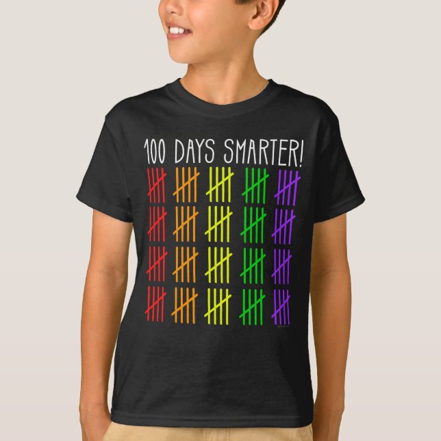 100:e dagen för regnbågsräknare i skolan t shirt (Framsida)