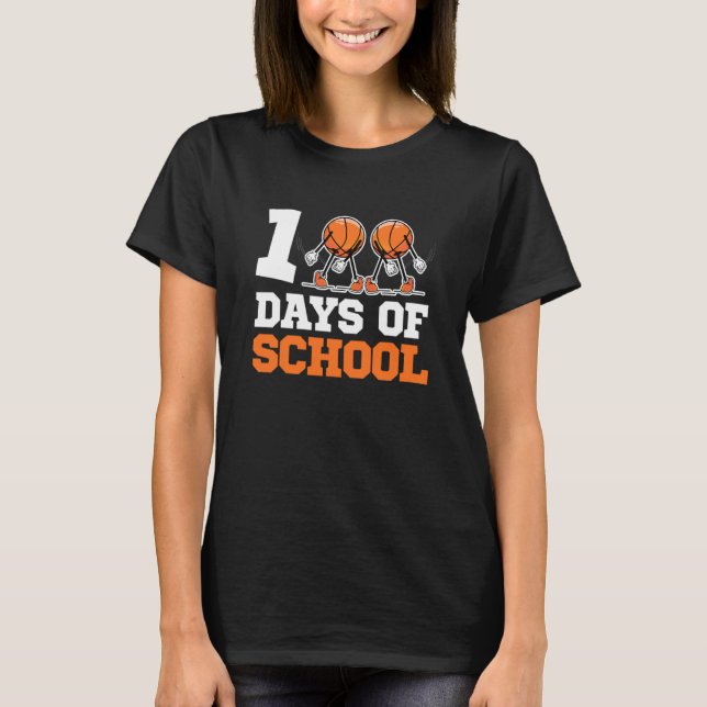 100:e dagen för skolbasketbarn 100 dagar av Sc T Shirt (Framsida)