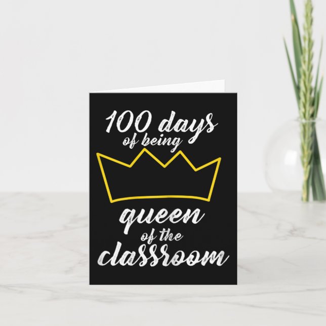 100:e dagen för skoldesign för lärare och elever kort (Framsida)