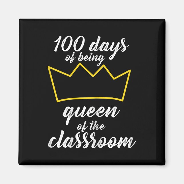 100:e dagen för skoldesign för lärare och elever magnet (Framsidan)