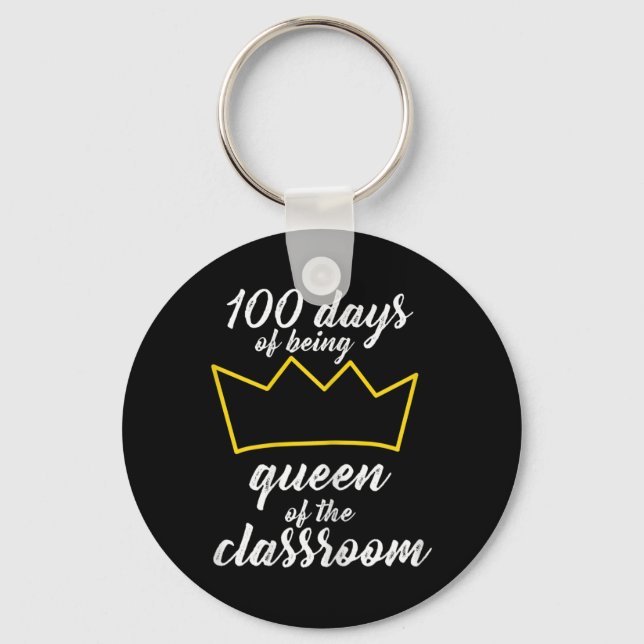 100:e dagen för skoldesign för lärare och elever nyckelring (Framsida)