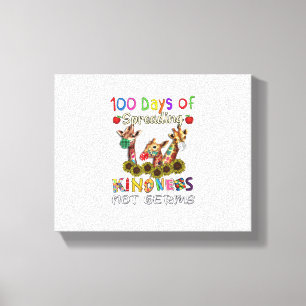 100:e dagen i skolan 100 dagar att sprida vänlighe canvastryck