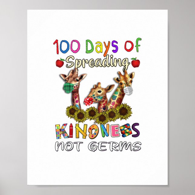 100:e dagen i skolan 100 dagar att sprida vänlighe poster (Framsidan)