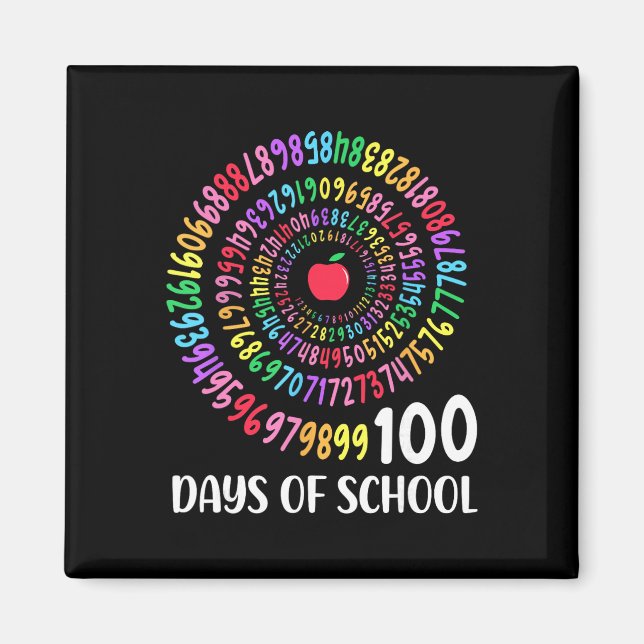 100:e dagen i skolan 100 dagar matematik sifferlär magnet (Framsidan)