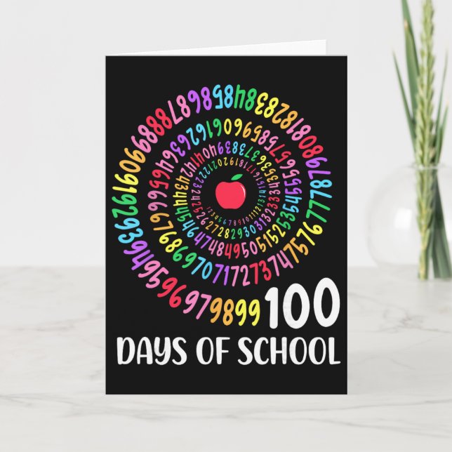 100:e dagen i skolan 100 dagar matematik siffra lä kort (Framsida)