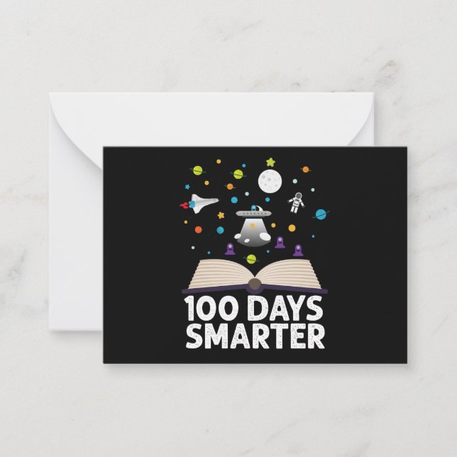 100:e dagen i skolan 100 dagar smartare böcker Rym Anteckningskort (Framsida)