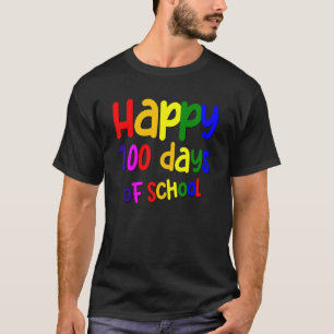 100:e dagen i skolan för lärare Barn Färgrik Glada T Shirt