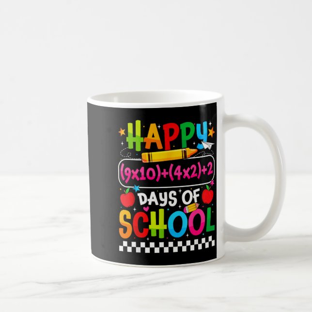 100:e dagen i skolan Glad 100 dagar matematikekvat Kaffemugg (Höger)