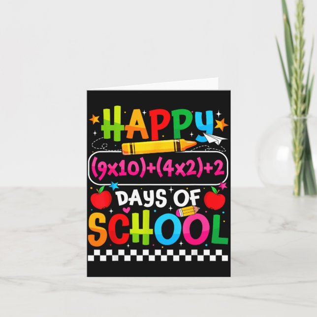 100:e dagen i skolan Glad 100 dagar matematikekvat Kort (Framsida)