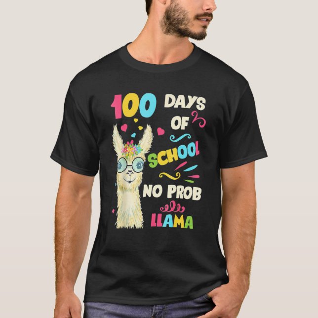 100:e dagen i skolan Inga prob lama 100 dagar smar T Shirt (Framsida)