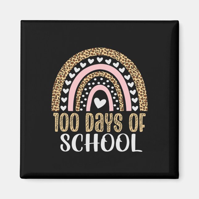 100:e dagen i skolan lärare 100 dagar regnbåge leo magnet (Framsidan)