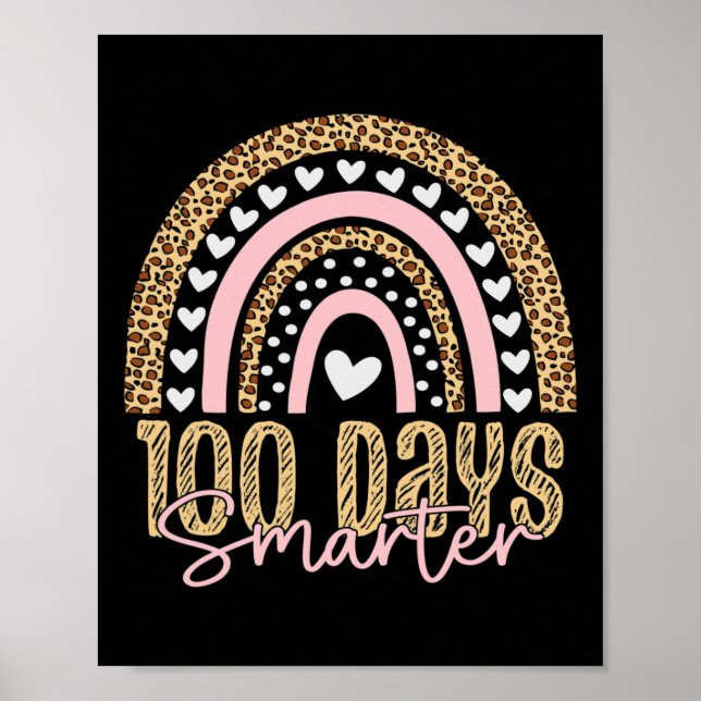 100:e dagen i skolan lärare 100 dagar regnbåge leo poster (Framsidan)