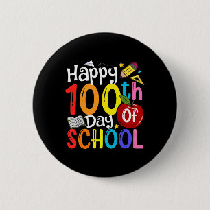 100:e dagen i skolan lärare elev glad 100:e dagen knapp