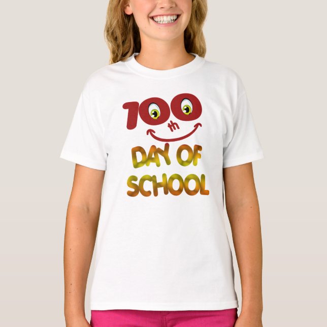 100:e dagen i skolan  t shirt (Framsida)