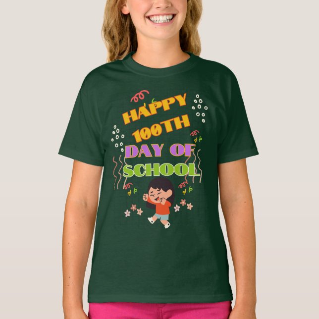 100:e dagen i skolan t shirt (Framsida)