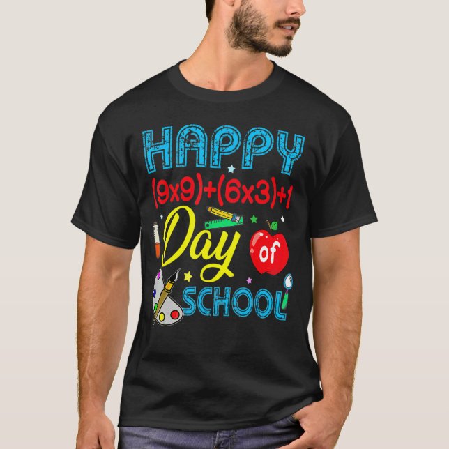 100:e dagen Math Lärare Math Formel Glad 100 dagar T Shirt (Framsida)