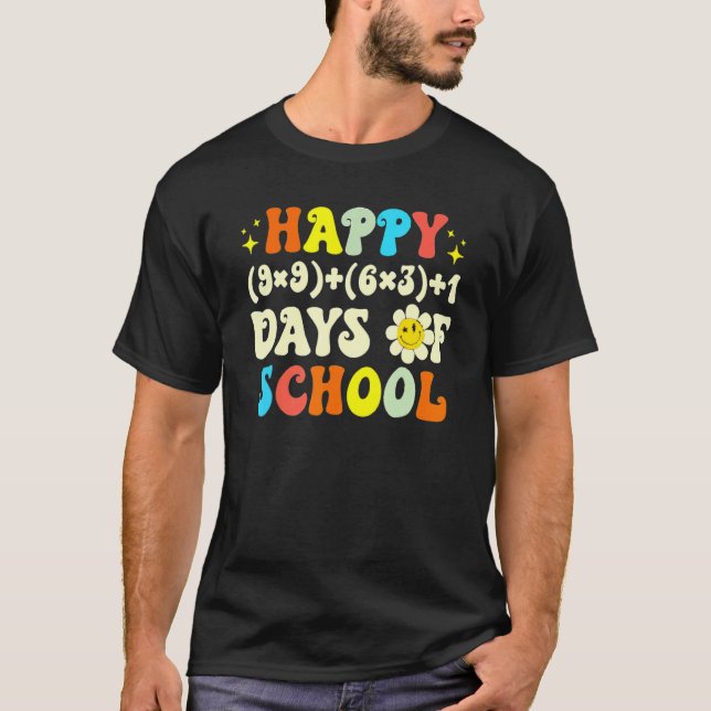 100:e dagen Math Lärare Math Formel Glad 100 dagar T Shirt (Framsida)