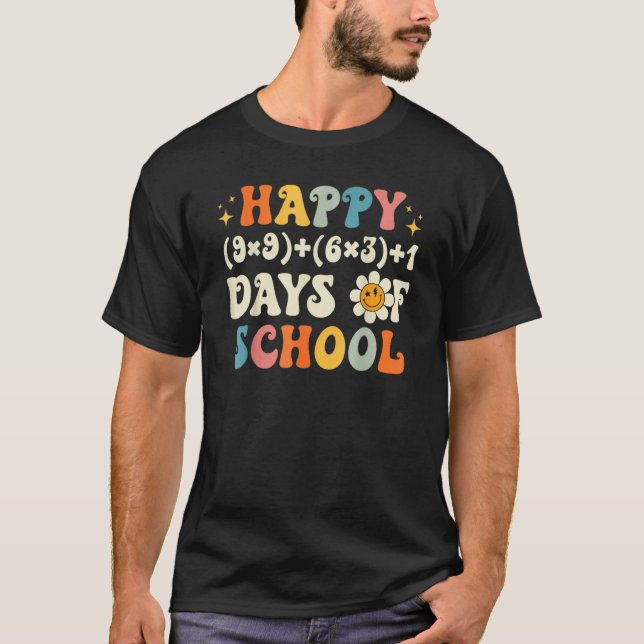100:e dagen Math Lärare Math Formel Glad 100 dagar T Shirt (Framsida)