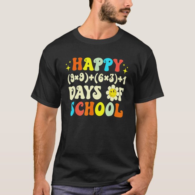 100:e dagen Math Lärare Math Formel Glad 100 dagar T Shirt (Framsida)