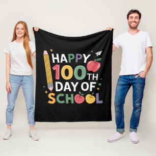 100:e dagen skollärare Glad 100 dagar Fleecefilt