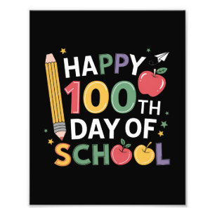 100:e dagen skollärare Glad 100 dagar Fototryck