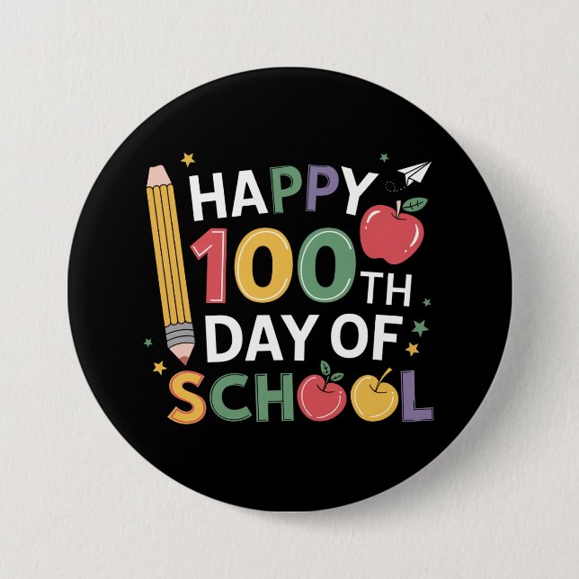 100:e dagen skollärare Glad 100 dagar Knapp (Framsida)