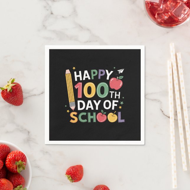 100:e dagen skollärare Glad 100 dagar Pappersservett (Insitu)