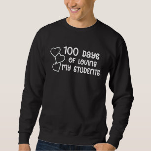 100:e dagen skollärare glada 100 dagar lång ärmad tröja