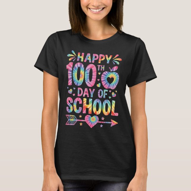 100:e dagens skolbandy regnbouse Glad 100 dagar T Shirt (Framsida)