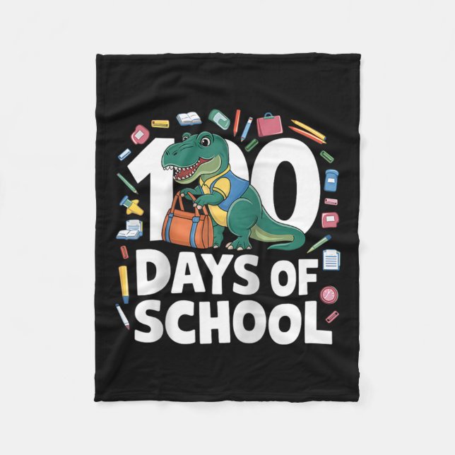 100:e dagstidningen Funny Outfit Teacher&amp; Stud Fleecefilt (Framsidan)