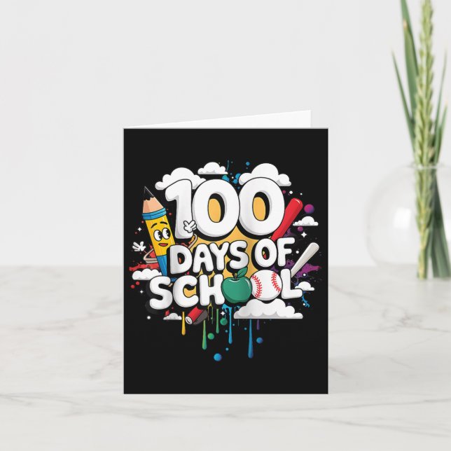 100:e dagstidningen Funny Outfit Teacher&amp; Stud Kort (Framsida)