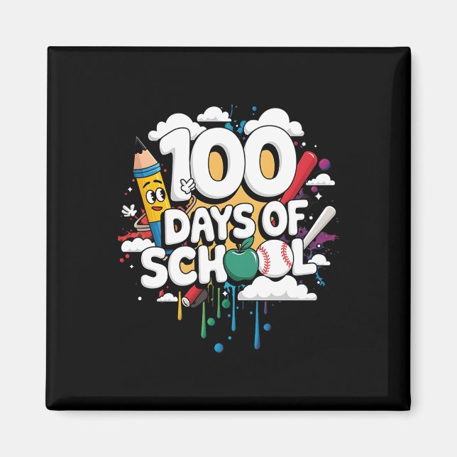 100:e dagstidningen Funny Outfit Teacher&amp; Stud Magnet (Framsidan)